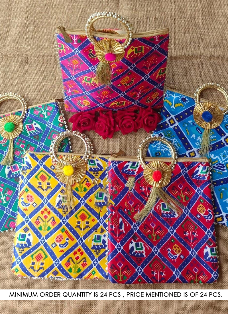 Patola Silk Bangle Bags Collection Set Of 24 Pcs Catalog