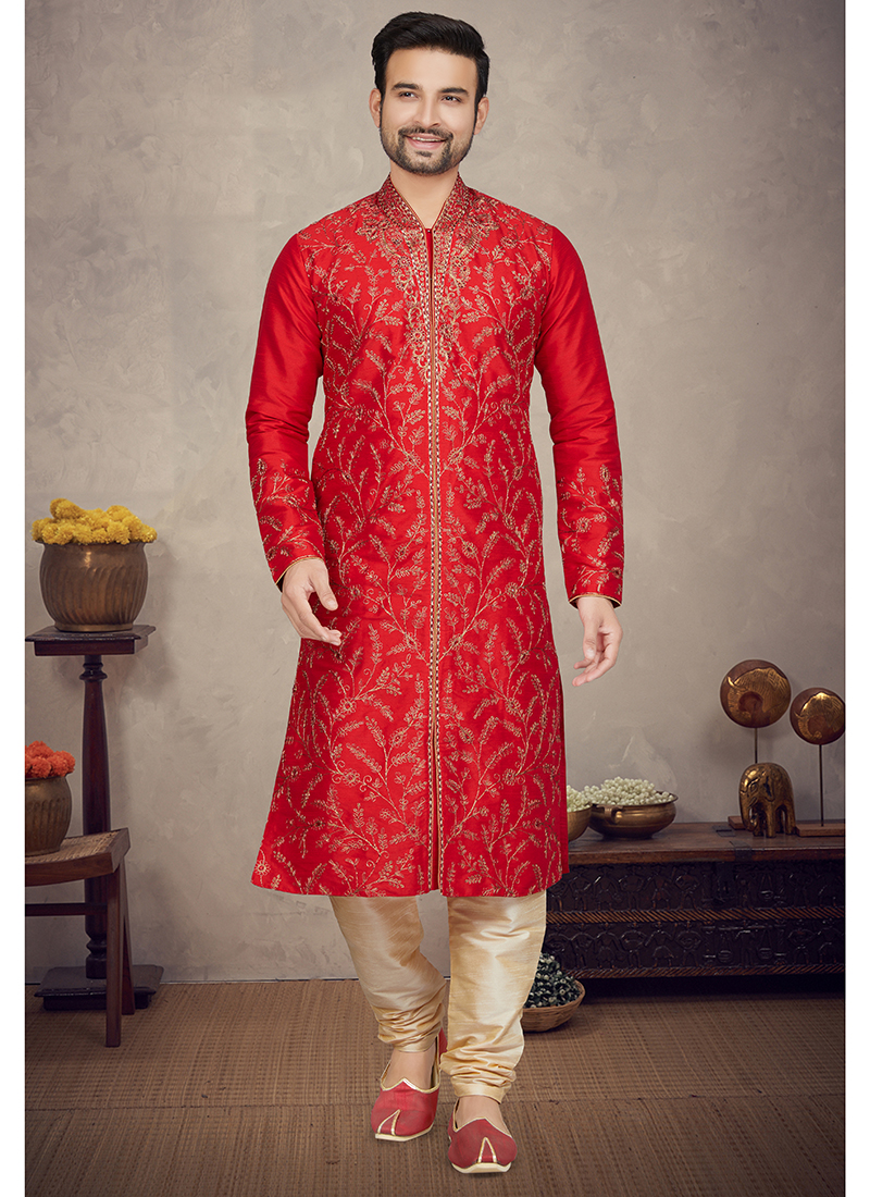 Jacquard Silk Wholesale Mens Kurta Pajama 7 Pieces Catalog Catalog