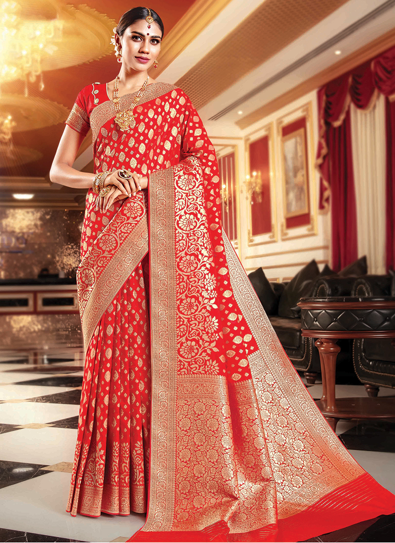 Wedding Wear Banarasi Silk New Designer Sarees Collection Catalog