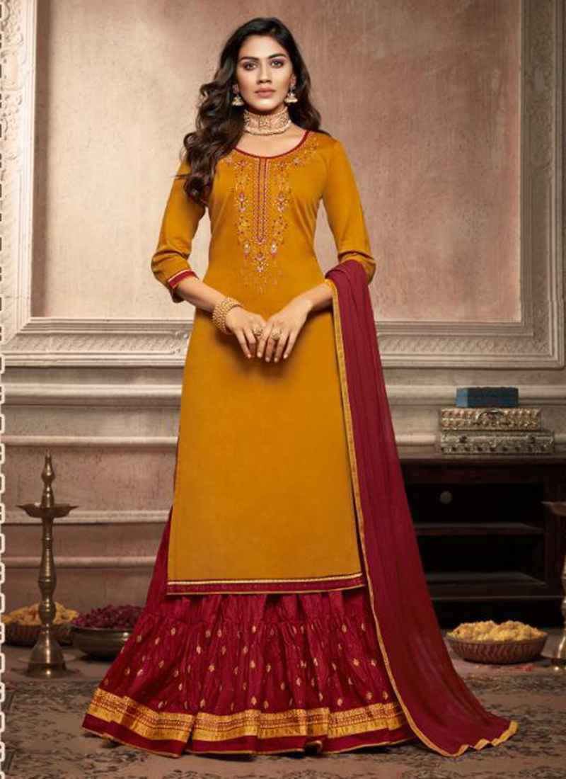 lehenga suit cotton