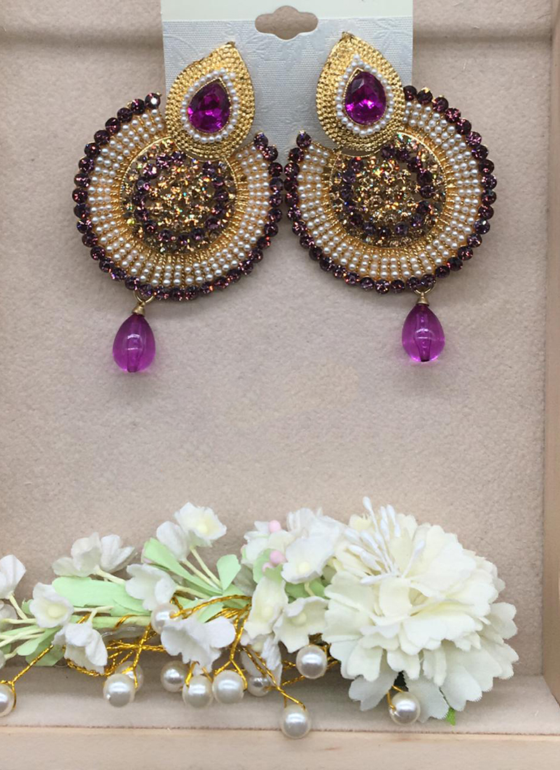 Buy online Purple Satin Jhumka Earring from fashion jewellery for Women by  Darklady for 219 at 66 off  2023 Limeroadcom