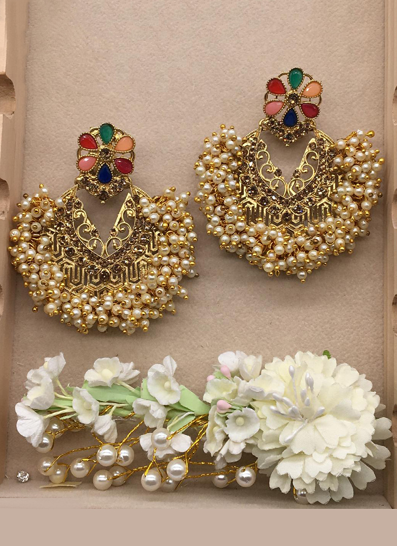 Buy Traditional Wear Online Shopping Pasa Style Gold Plated Earrings Online  From Surat Wholesale Shop