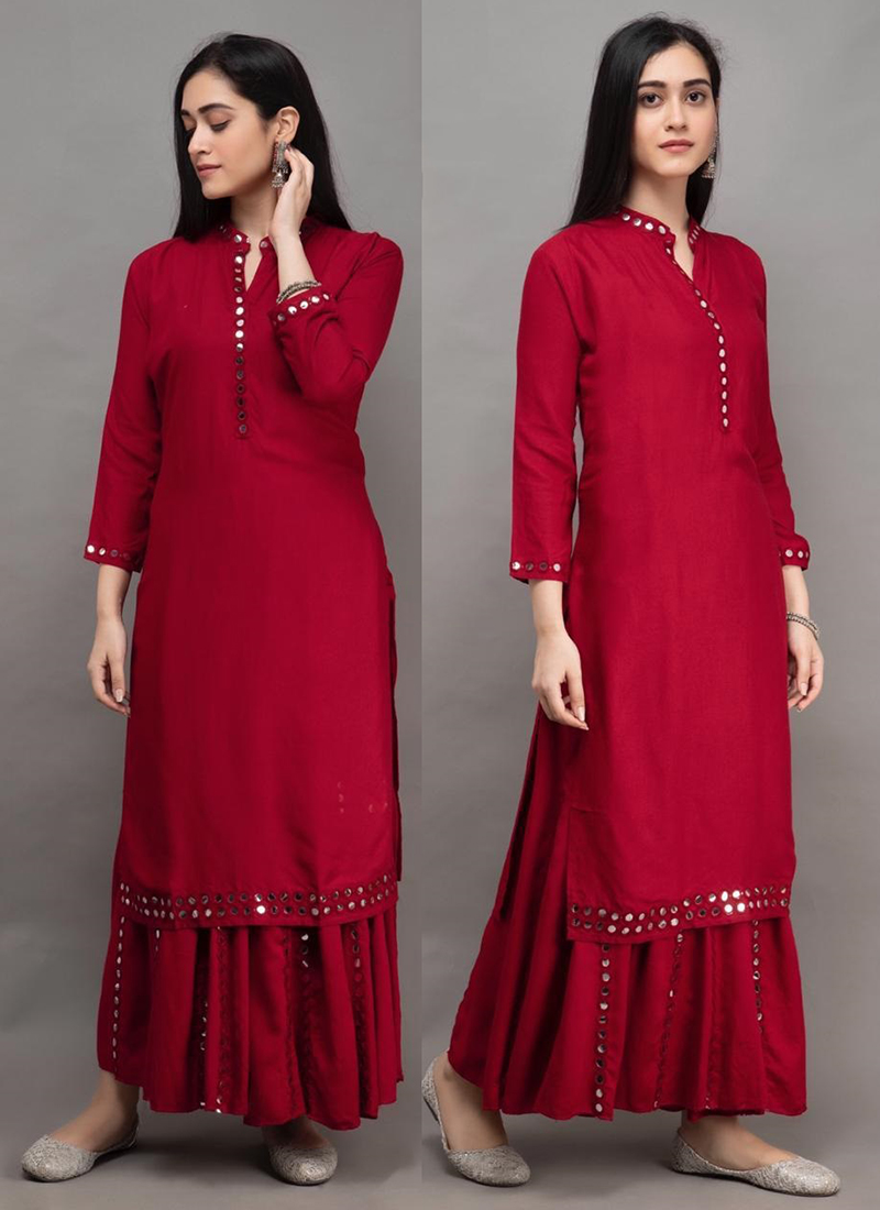 mirror work kurti online