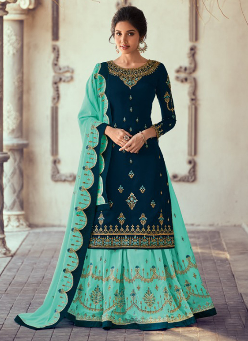 how to wear lehenga for reception