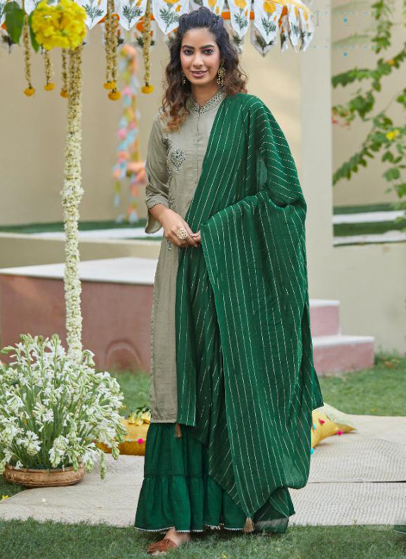 Anyta Vol 2 Kalki Fashion Pure Weaving Katha Work Readymade Salwar ...