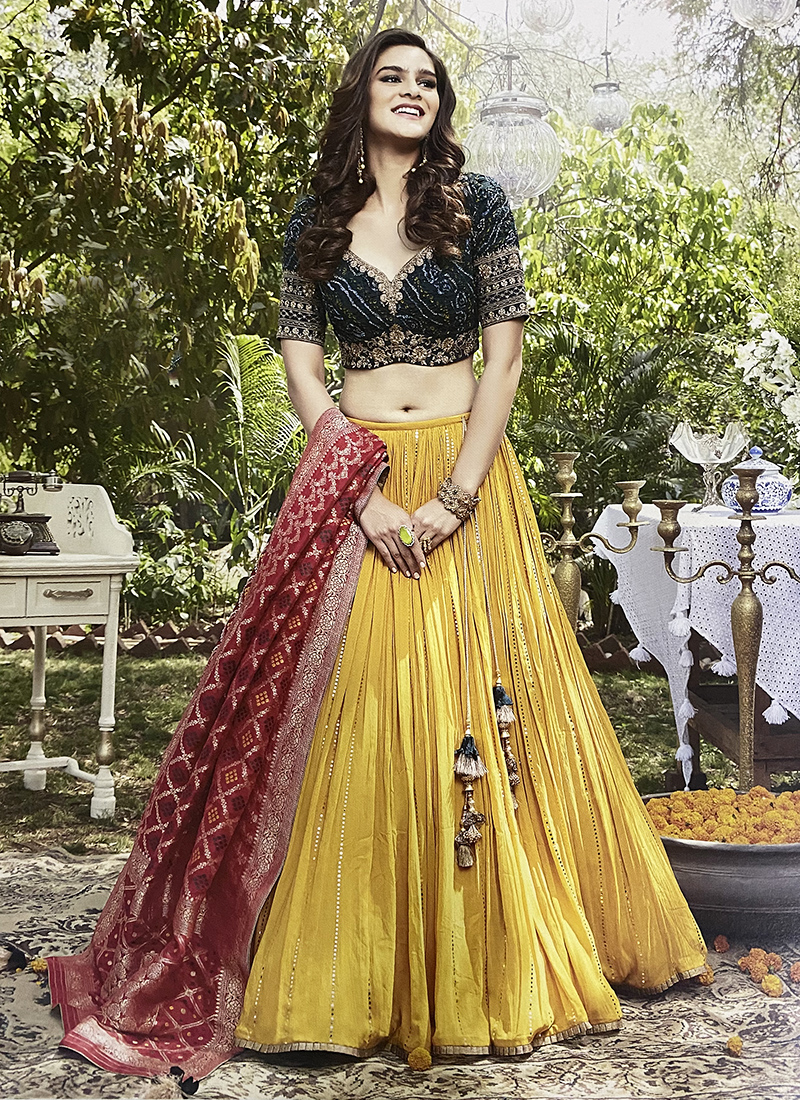 Fancy Heavy Fabric Hand Work Stunning Look Latest Designer Lehenga 1818