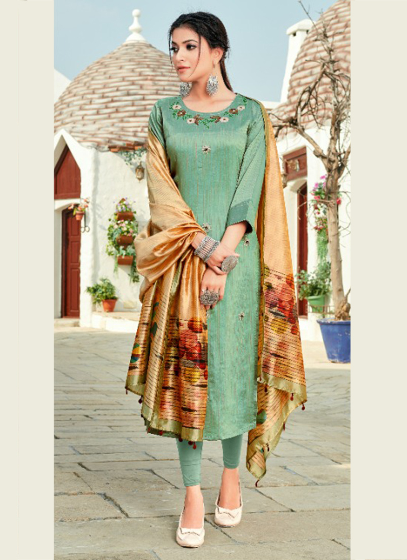 pista colour kurti combination