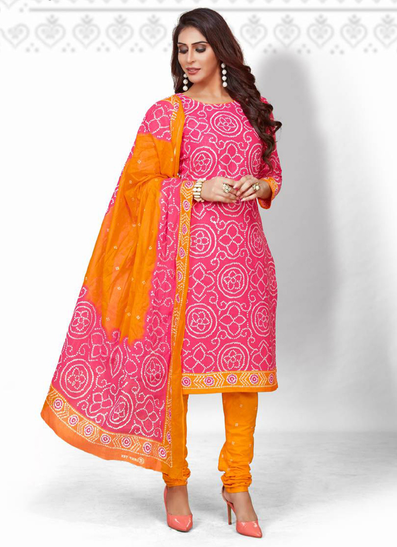 bandhani churidar stitching designs