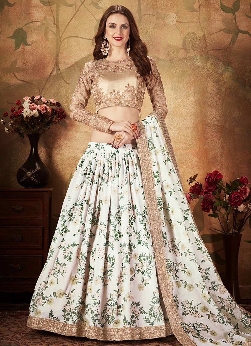 Discover more than 87 golden and off white lehenga latest - POPPY