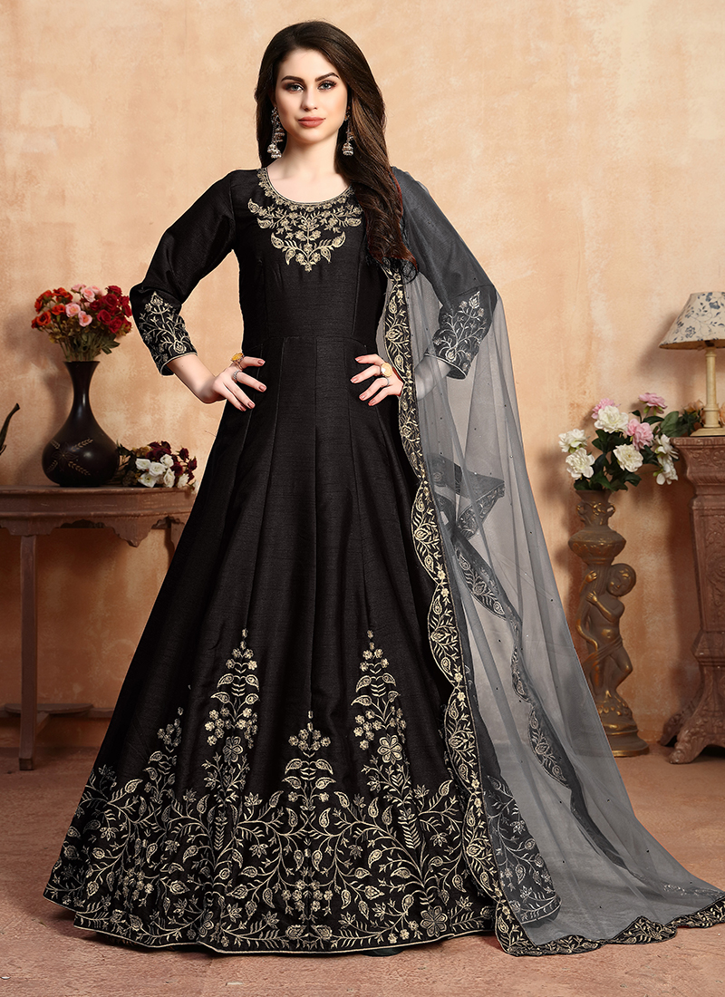 Eid Special New Designer Floor Length Art Silk Anarkali Suits ...