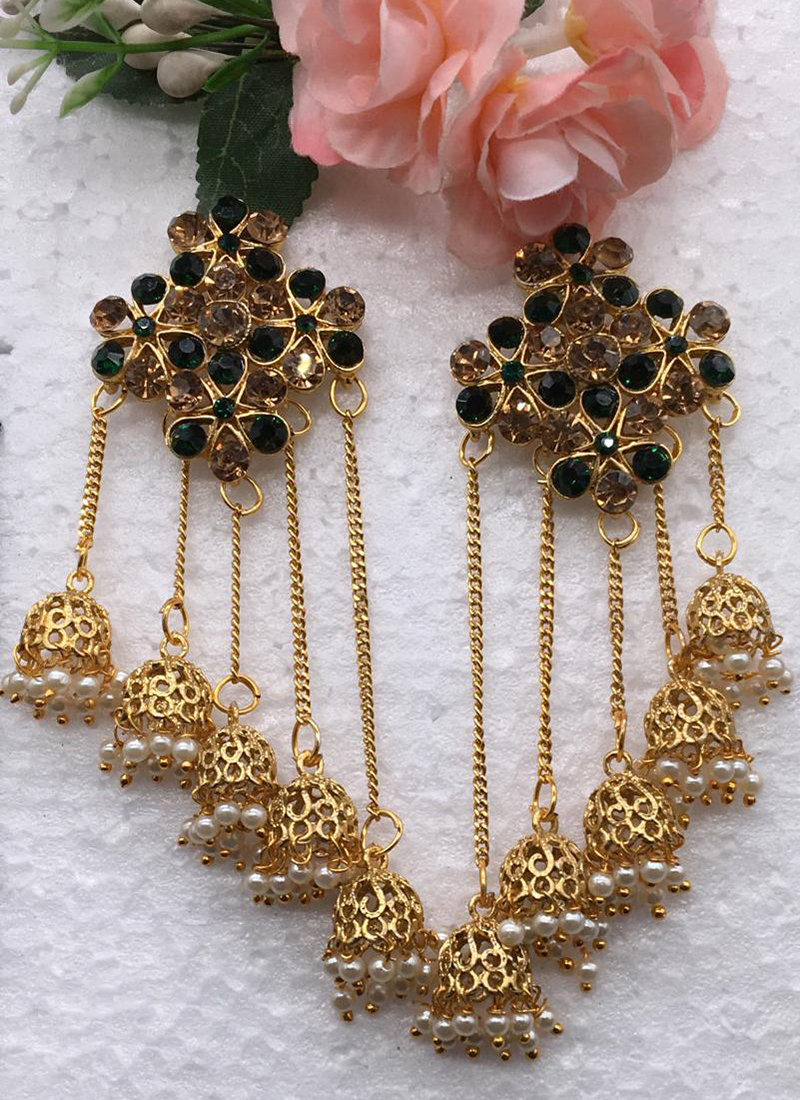 Ramagreen Indo Western Long Earring with Gold Plating 100196 at Rs 280/pair  in Mumbai