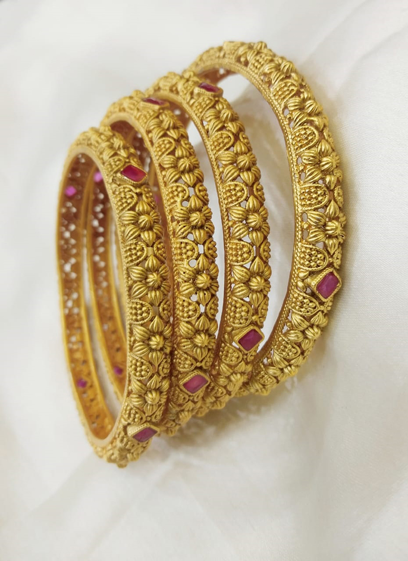 gold plated bangles set