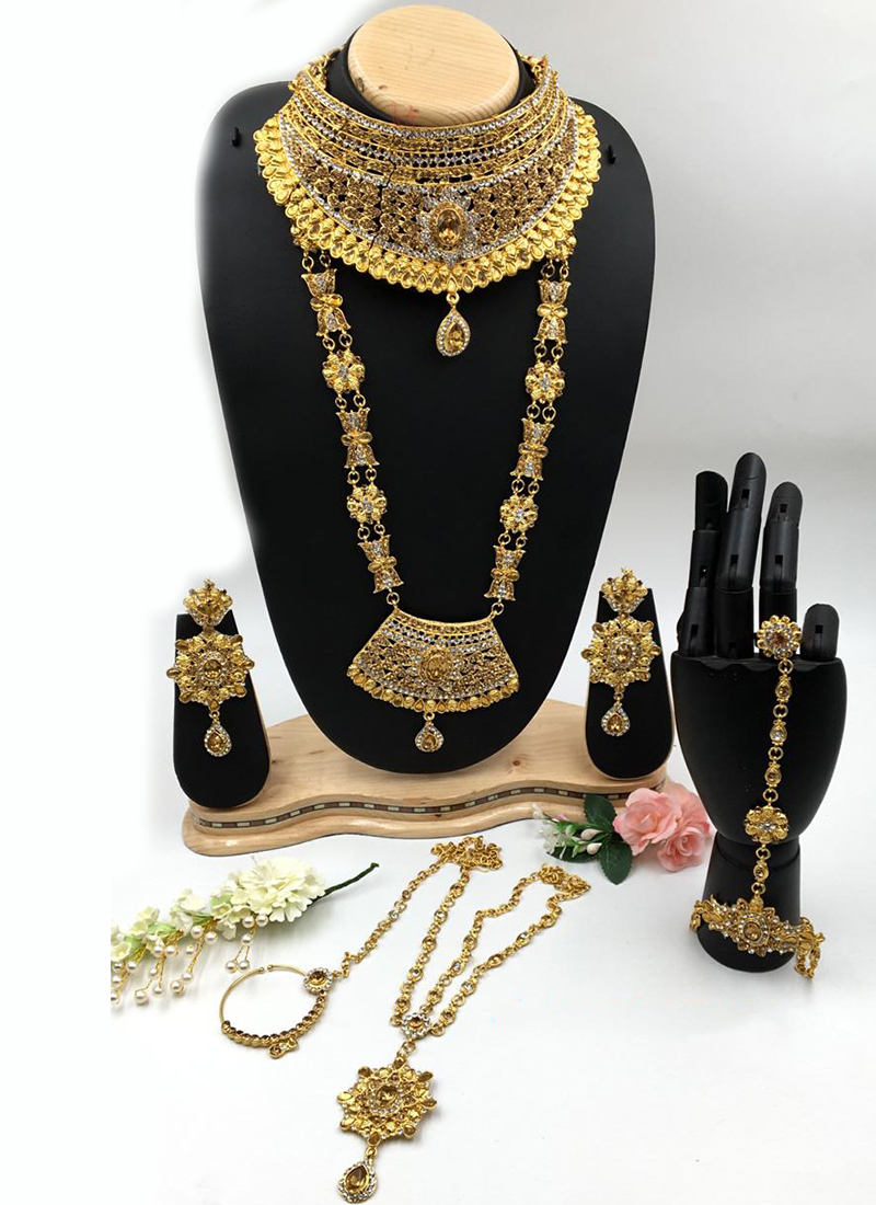 Buy Buy Gold Plated Indian Dulhan Necklace Set Online Collection