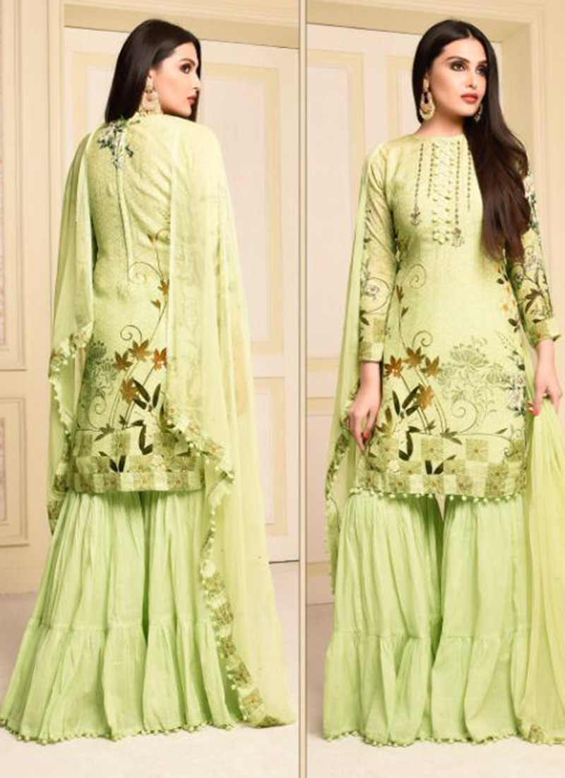 Pure Cotton Digital Printed New Designer Sharara Suits Collection Catalog