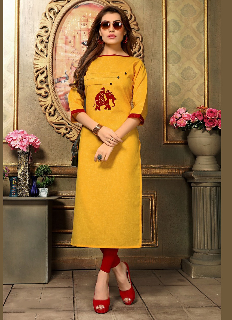 applique work kurtis