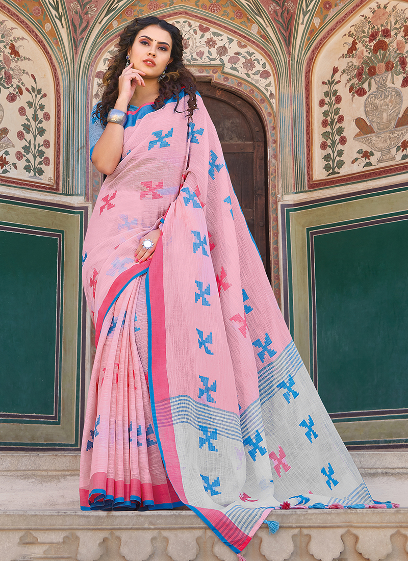 cotton printed sari