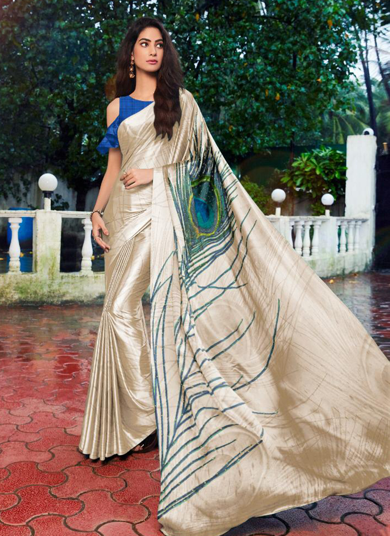 fancy saree printed