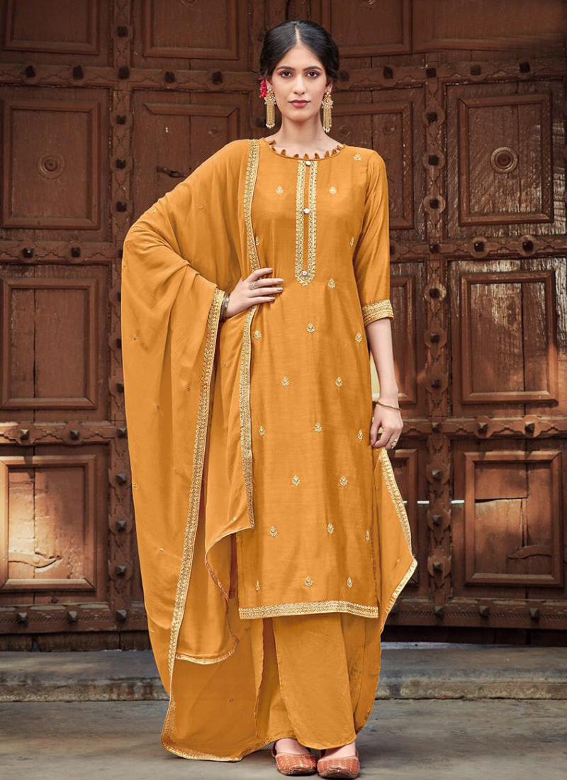 cotton silk palazzo suit