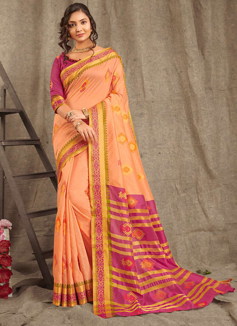 6.3 m (with blouse piece) Festive Wear Handloom Pure Cotton Ethnic Motif  Sarees at Rs 450 in Shantipur