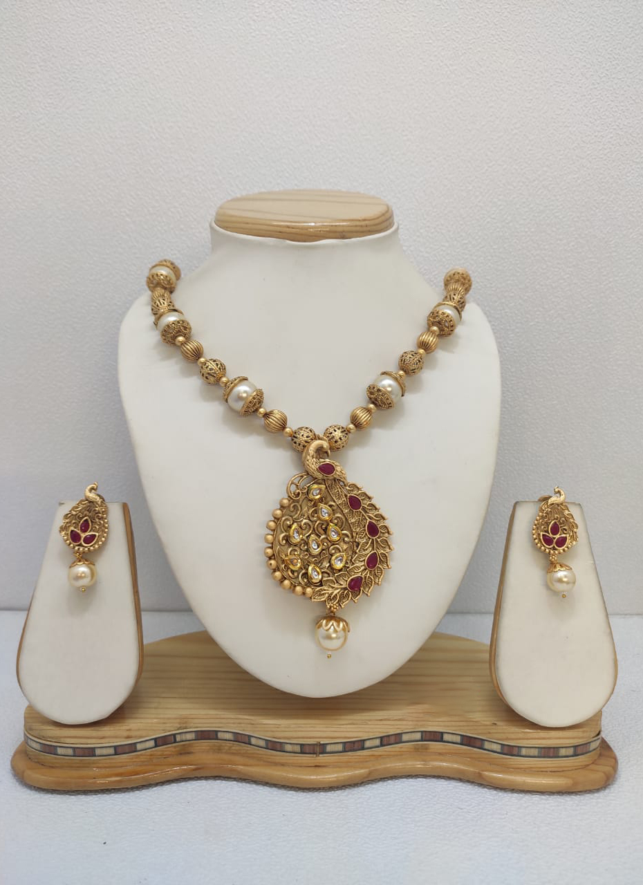 Buy Alloy Gold Plated Necklace Set online Shopping Online From Surat