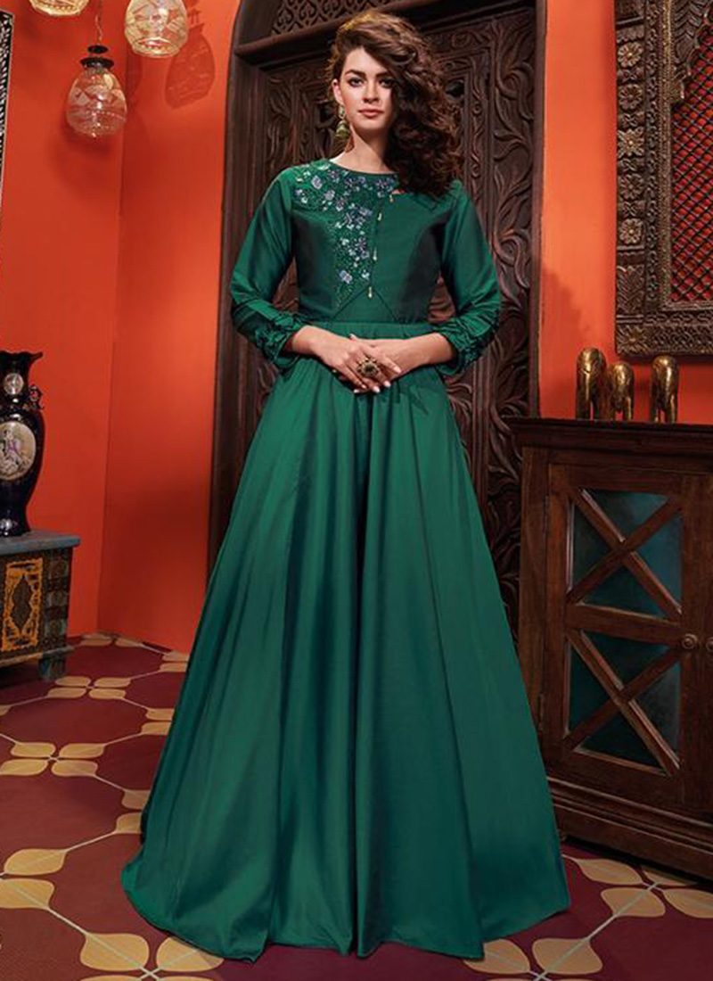 Buy Green Casual Gown  228415 