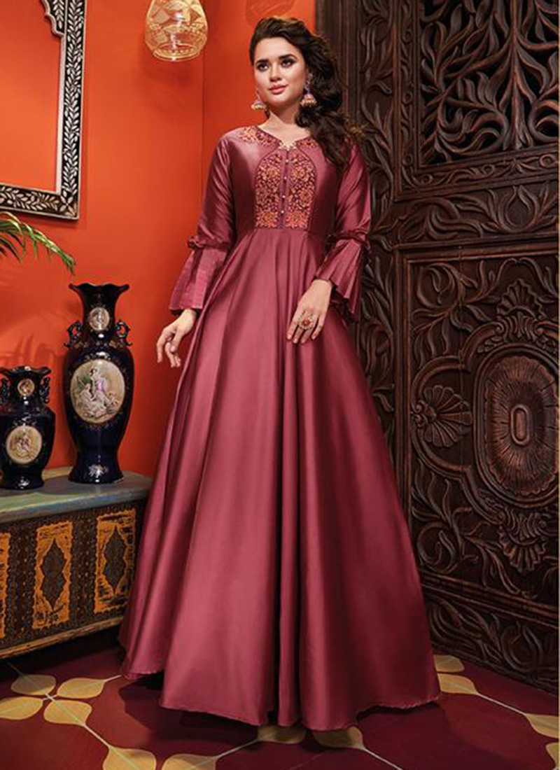 Share more than 168 cotton silk long gown latest