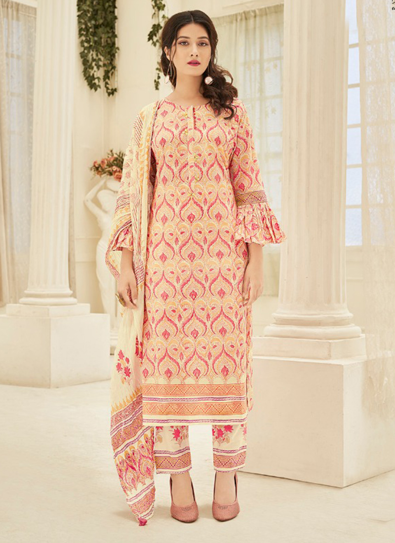 White Cotton Readymade Gown 159992