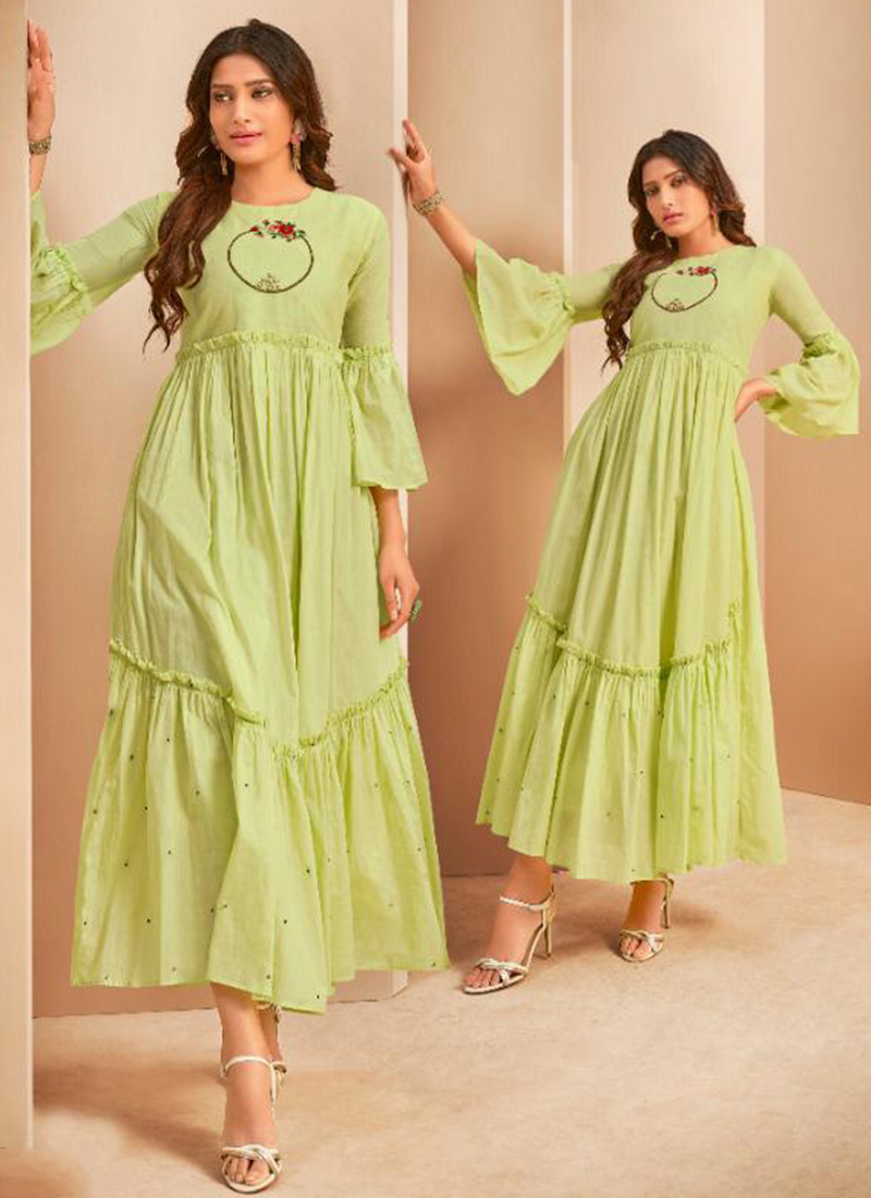 party wear cotton kurtis