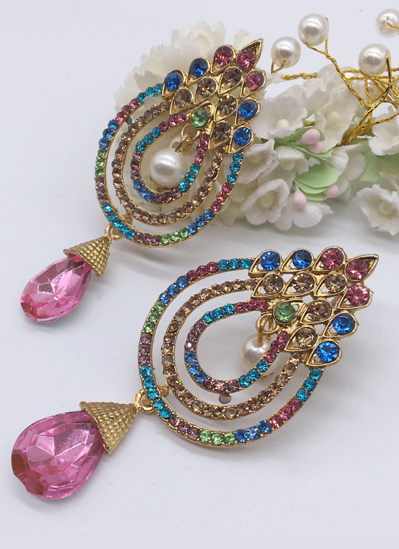 Shining Diva Colorful Bohemian Stylish Fancy Party Wear Earrings Crystal  Alloy Drops & Danglers – Wholesale Price App