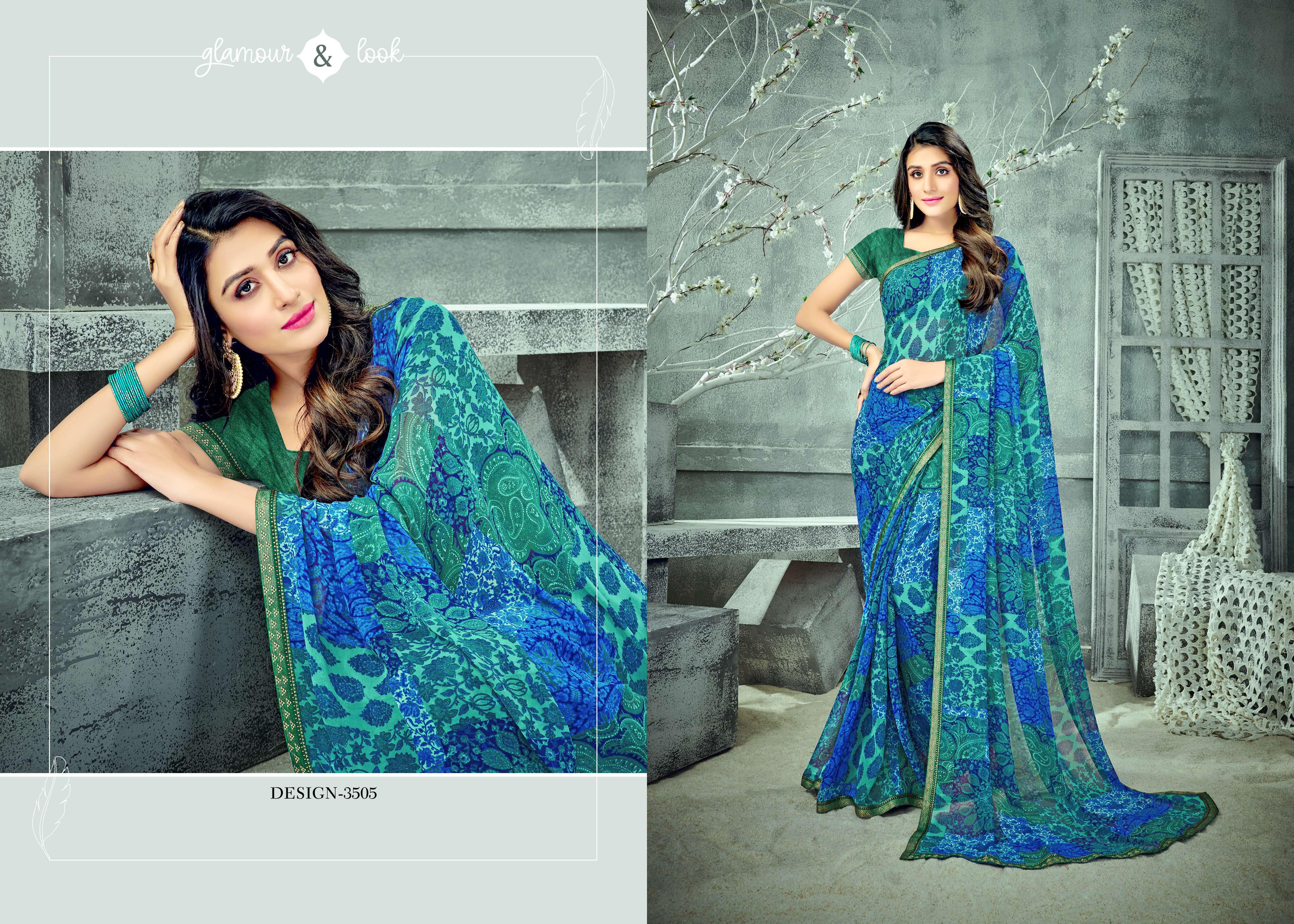 Bansuri Chirag Printed Georgette New Fancy Sarees Collection Catalog