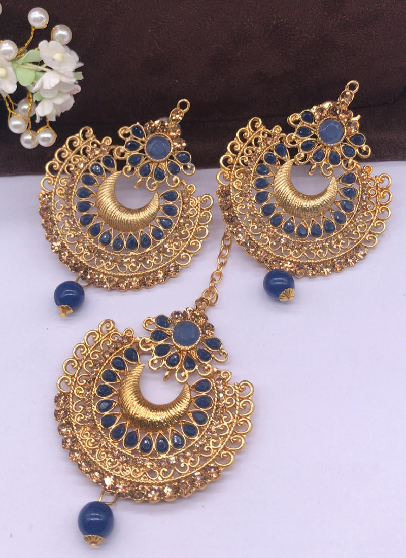 Traditional Earrings for Women Traditional Ear rings Blue Earrings Maroon  Earrings Pack of 2