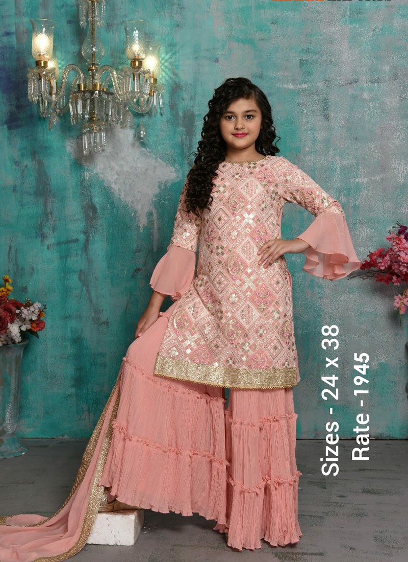 Fancy Georgette Heavy Embroidered Sharara Suit at Rs.999/Piece in surat  offer by S b fashion