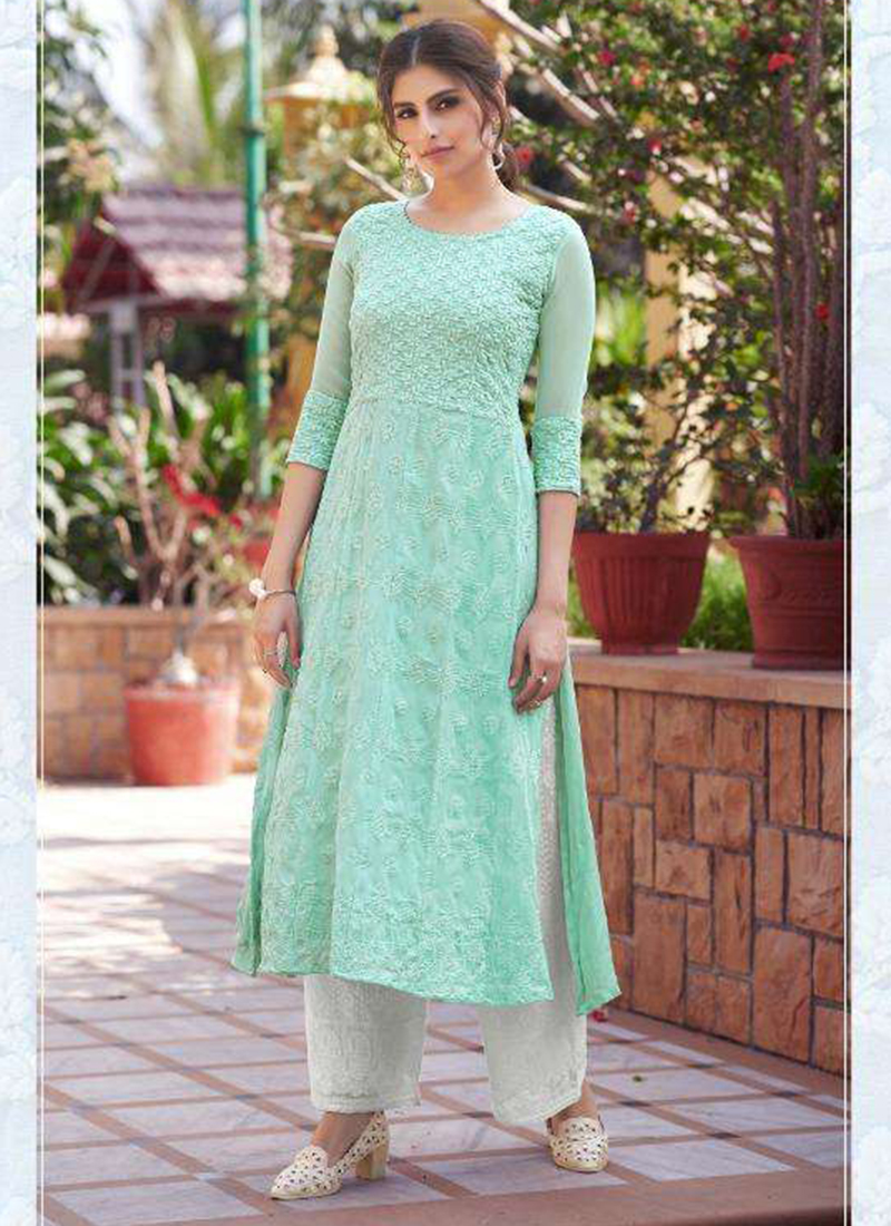 Lucknowi Long Kurti at Best Price in Ahmedabad  Rutba Fashion