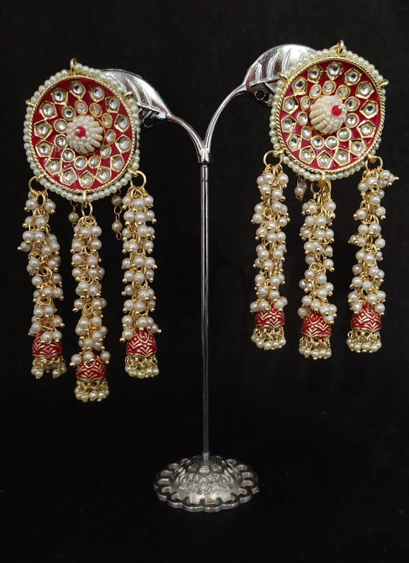 Buy Earrings For Ethnic Wear for Women and Young Girls | Fancy Metallic  Stud With Long Drop Embedded With Stones Giving a Western Look To Adorn  Your Personality and add to Your