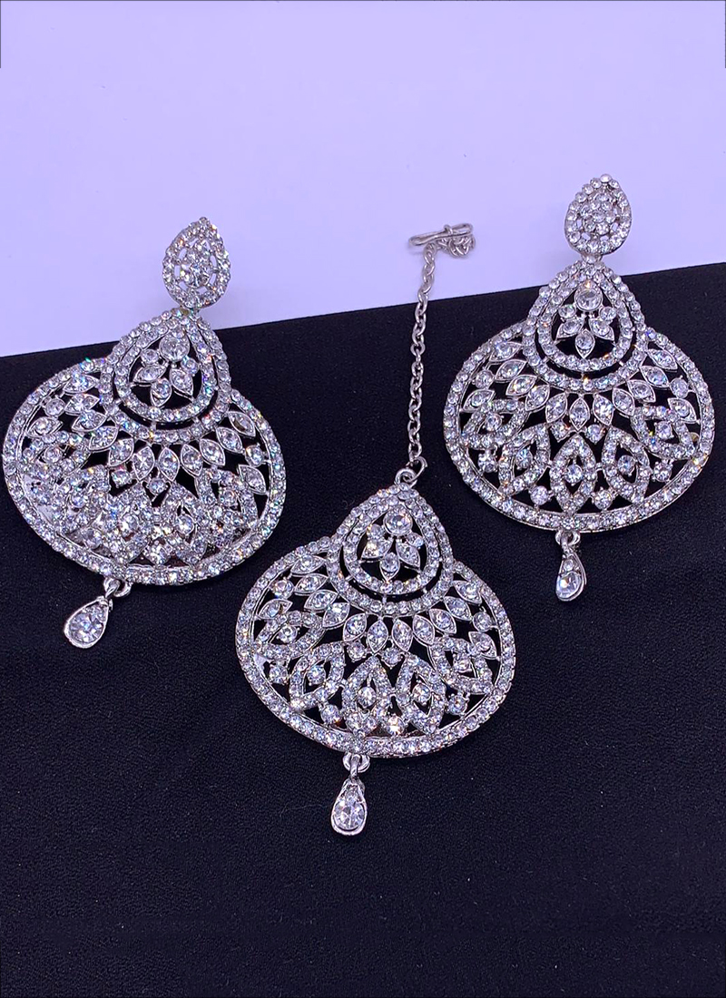 Buy Festive Big Floral Earrings with Attached Tiered Chain by QBIK X  FOOLJHADI at Ogaan Online Shopping Site