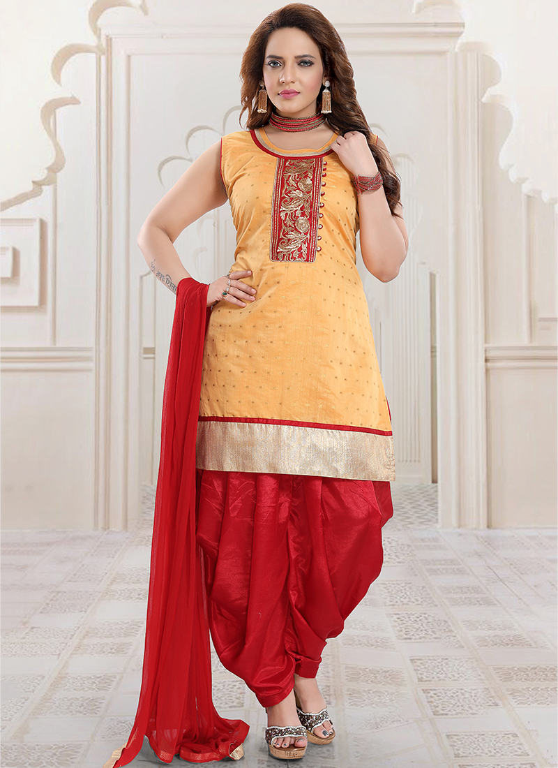 Amazon.com: Indian Silk Embroidered Readymade Salwar Kameez Suit Pakistani  Dress Orange : Clothing, Shoes & Jewelry