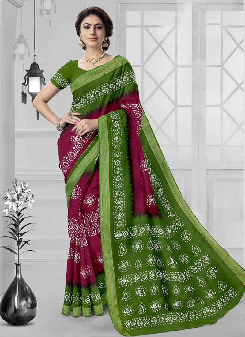 Batik cotton sarees deals in wholesale price