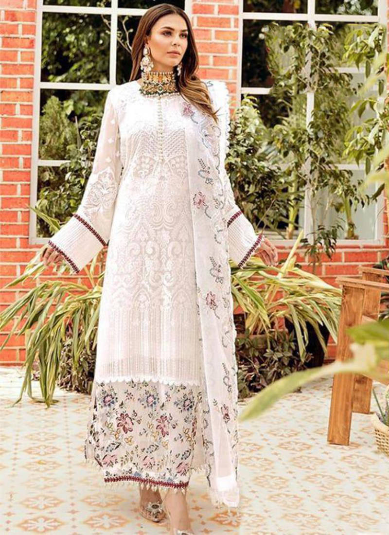 Buy Off White Silk Long Pakistani Kameez With Straight Pantshaded Online in  India  Etsy