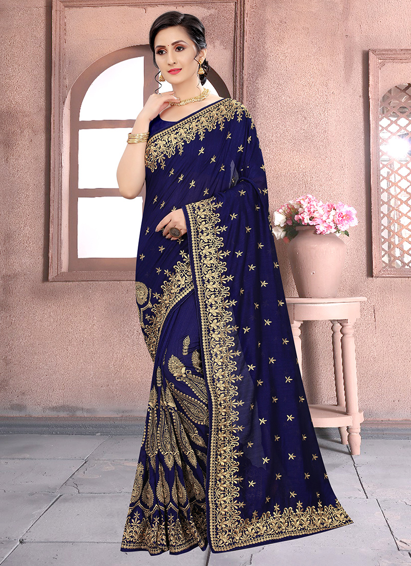 Golden yellow and royal blue bridal saree- | Wedding saree collection, Bridal  saree, Indian bridal sarees