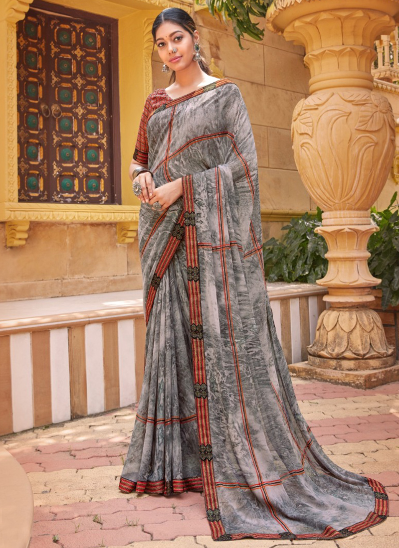 Laxmipati Chapaai 8223 Chiffon Olive Green Saree – Laxmipati Sarees | Sale