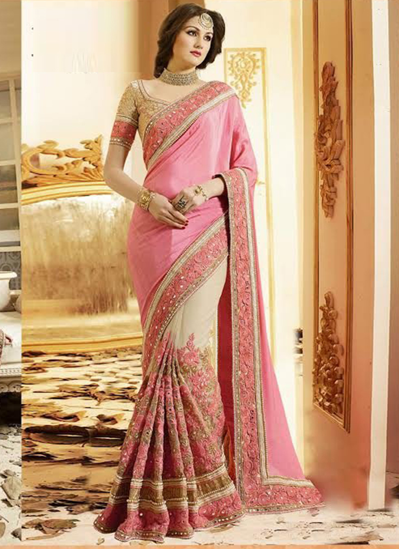 heavy look party wear saree