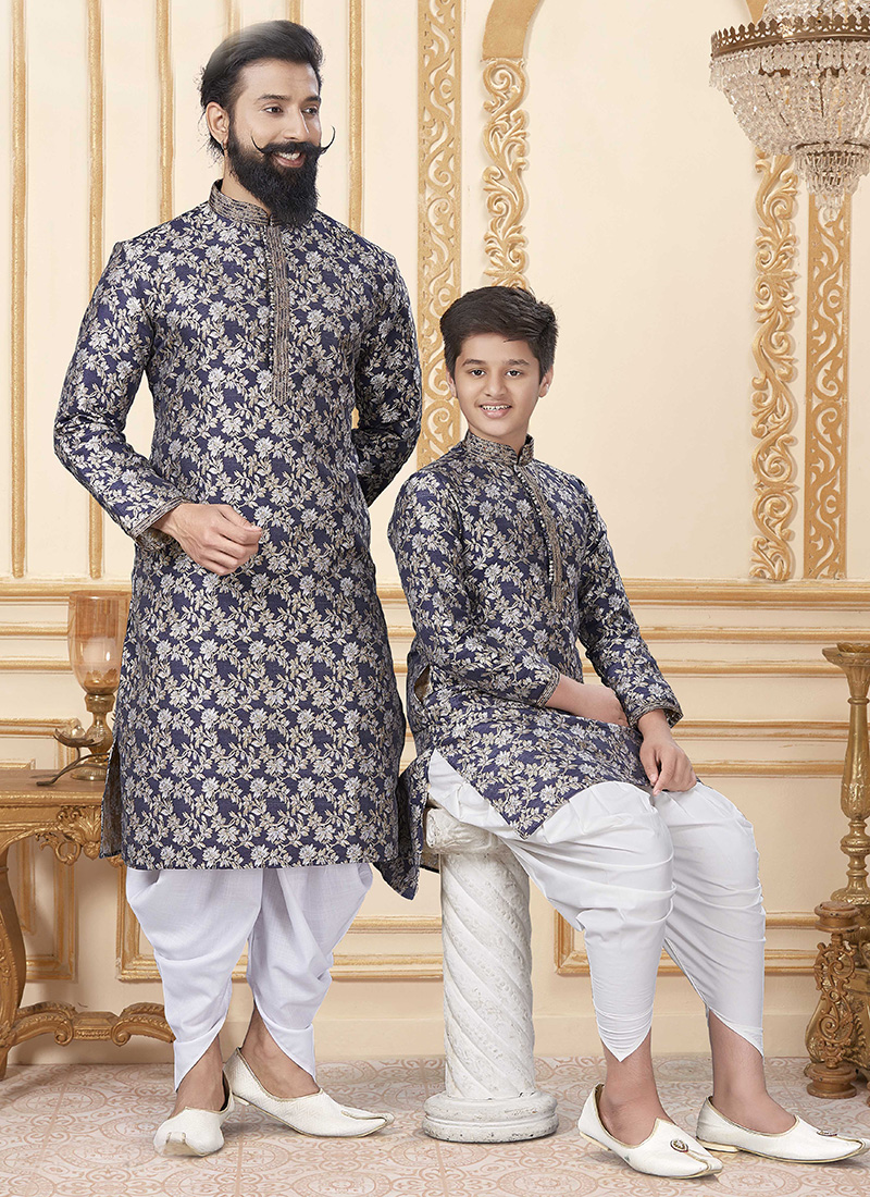navy blue traditional attire