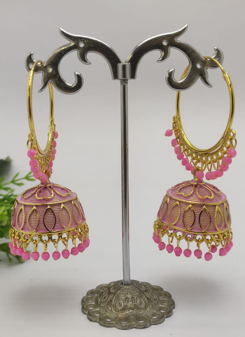 Designer Gold Plated Latest Design Jhumka Earrings Collection Catalog