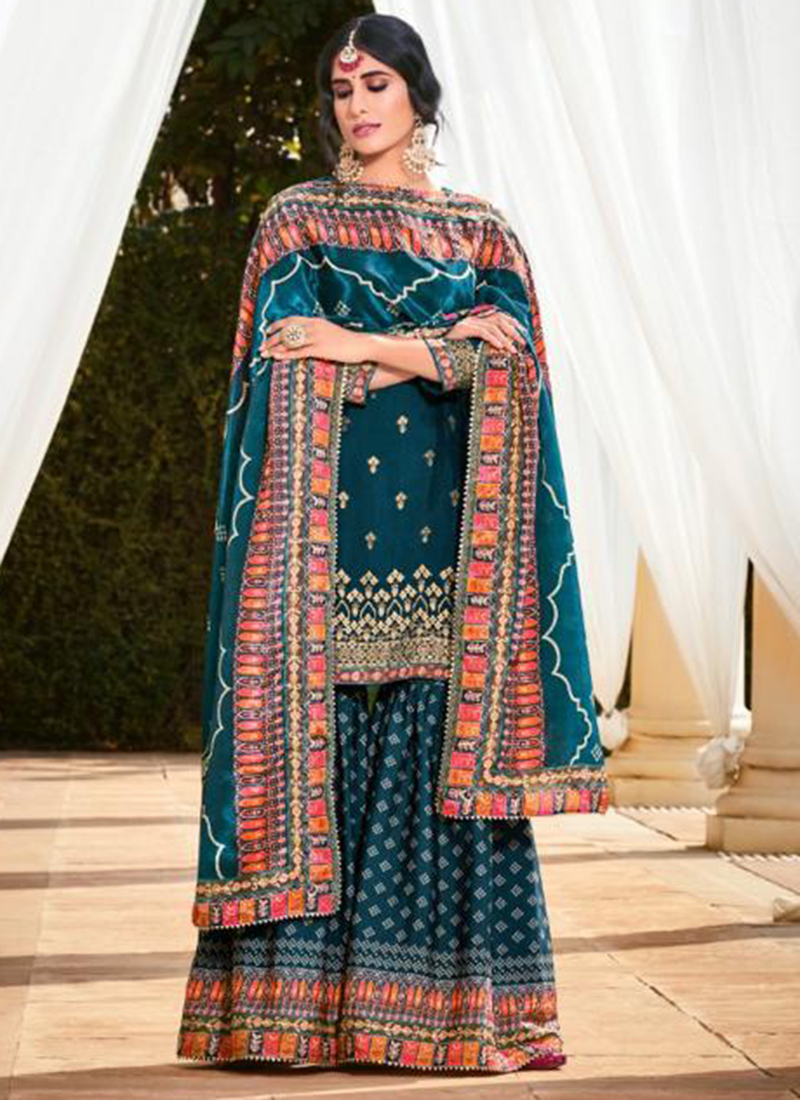 Vivann Vol 7 Maisha Swarovski Work Pure Dola New Designer Sharara Suits ...