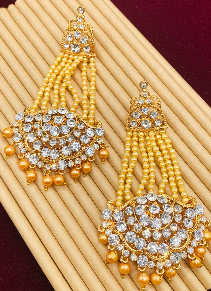 22K Yellow Gold Earrings, Fine Jewelry Traditional Vintage Indian Earrings  K2581 | eBay