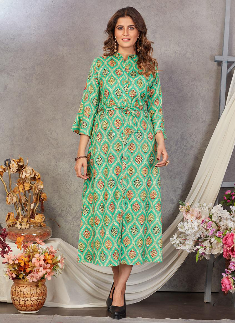 Rayon Print Belt Vol 14 by Mittoo Tunic Style Kurtis Catalog at  Rs.595/Piece in surat offer by sakhi clothing