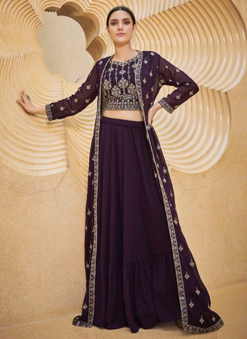 Star Walk Fiona Readymade Heavy Georgette With Embroidery Work Party ...