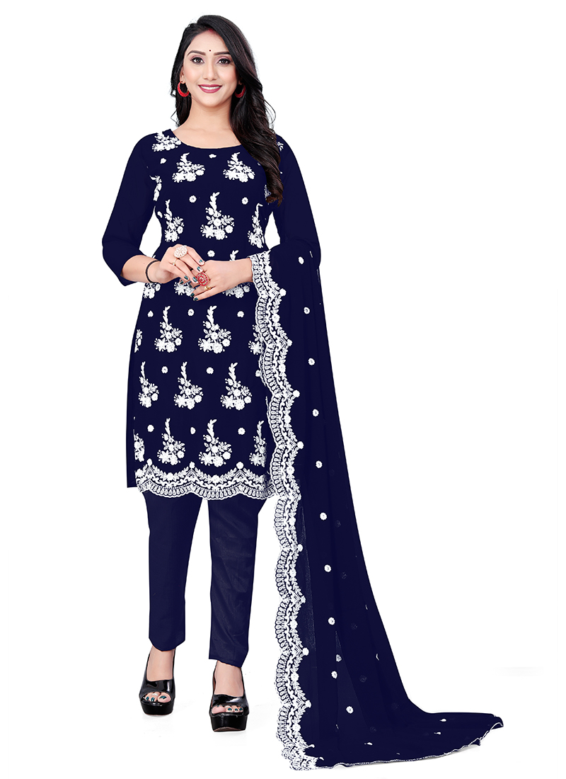 Buy Party Wear Sky Blue Salwar Kameez With Fancy Dupatta Plus Size Wedding Salwar  Suit Customized Bridal Dress Gift for Her Online in India - Etsy