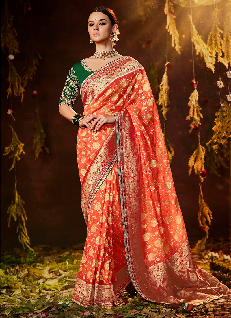 Best Banarasi Saree for Day Wedding Functions for an elegant look - Sacred  Weaves