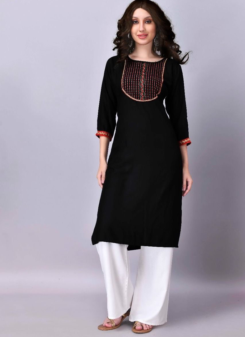 Mahi 1018 Black Casual Wear Kurti Wholesale Collection in india